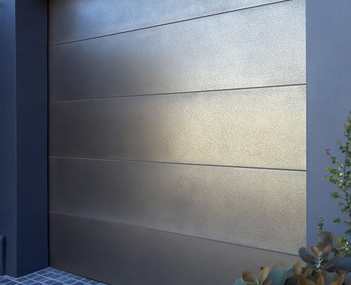 garage door textural nickel finish
