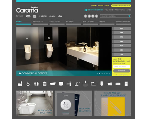 specify caroma website screenshot