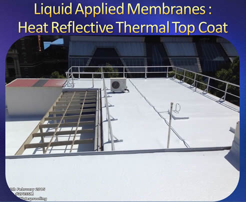 liquid applied roof membrane heat reflective