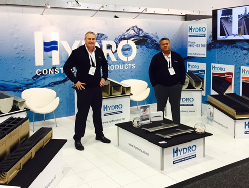 hydro construction products trade stand