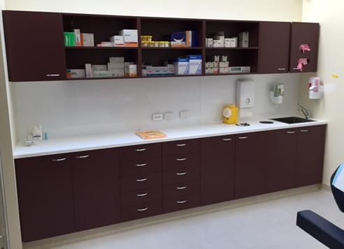 surgery shelving and cabinetry