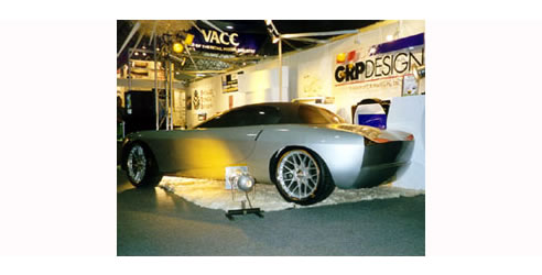 sports car made from polystyrene