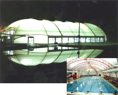 Pool enclosures by Tension Span Structures at Singleton Aquatic Centre