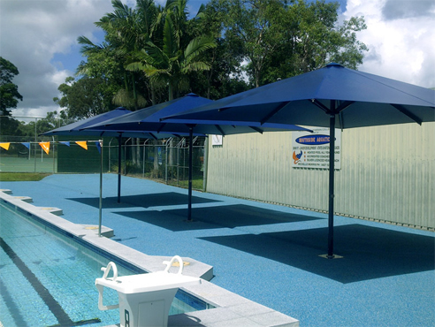 shade umbrellas pool