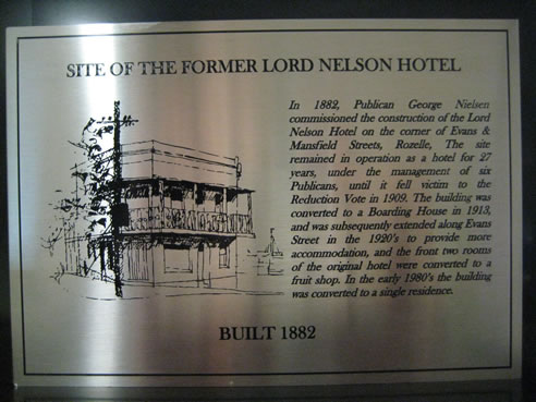 laser engraved metal lord nelson hotel