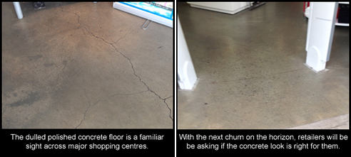 polished concrete retail flooring
