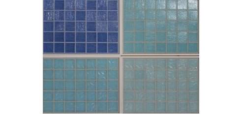 aqua glass mosaic pool tiles