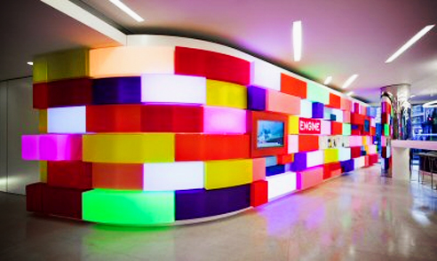 Illuminated colour wall from Mitchell Group