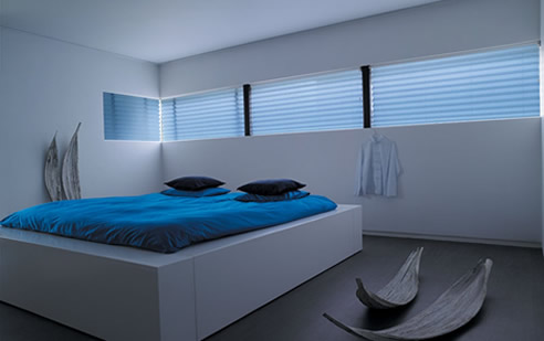 bedroom pleated blinds
