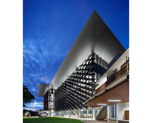 rhomboid shaped facade James Cook University Townsville