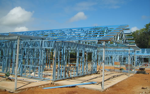 steel house frame