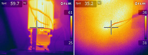 lighting system thermal images