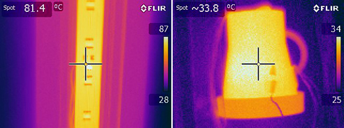 flir temperature measurement lighting