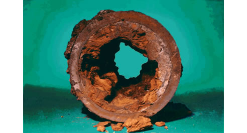 corroded water pipe
