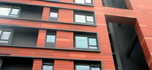 terracotta tile building facade
