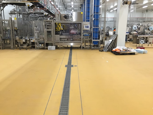 factory floor channel drainage