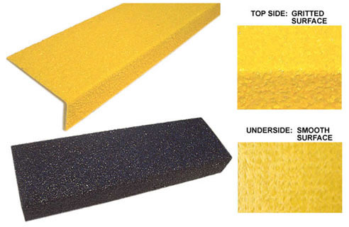 stair nosings with gritted surface