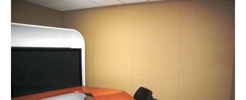 acoustic panels in video conferencing room