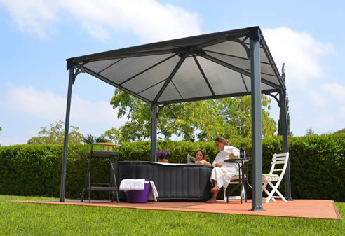 perfect for summer barbecues, outdoor dinners or outdoor spa coverage