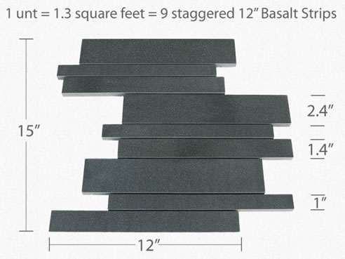 interlocking grey basalt tile