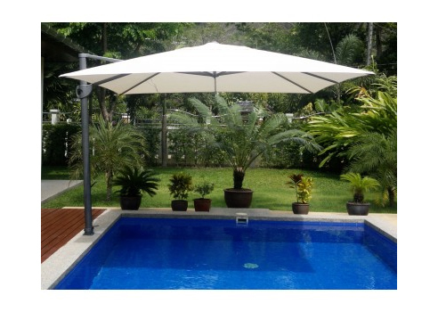 poolside shade umbrella