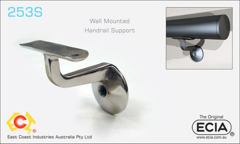 Wall mounted hand rail support from ECIA