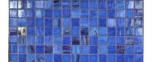 blue mosaic pool tiles