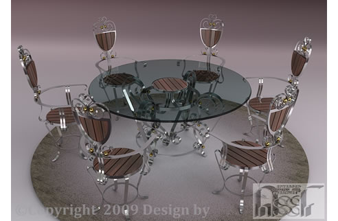 Indoor Outdoor Furniture Sets on Indoor Outdoor Dining Set From Advanced Stainless Steel Furniture