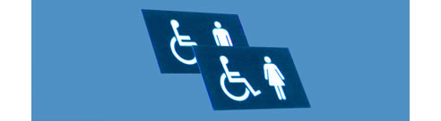 tactile braille toilet signs
