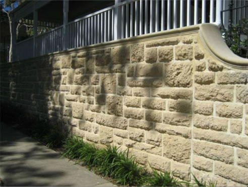 biscuit limestone wall