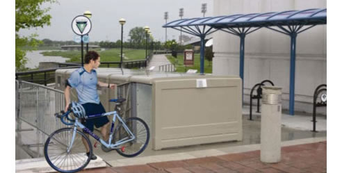 enclosed bike lockers