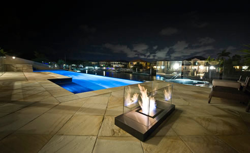 fire feature pool deck
