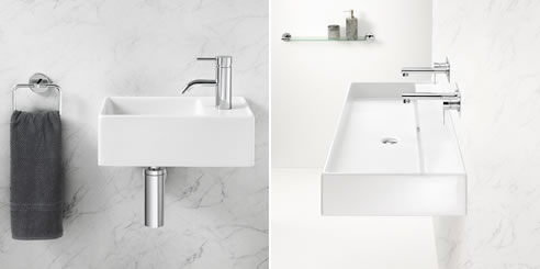 minimalist wall basins