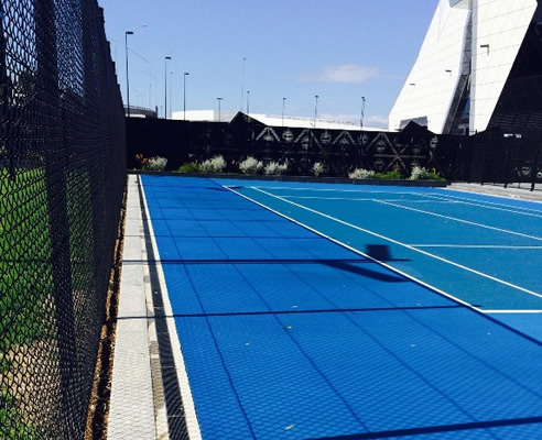 tennis court drainage
