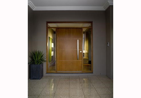contemporary timber entrance door