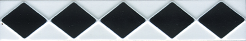 black and white diamond border tile