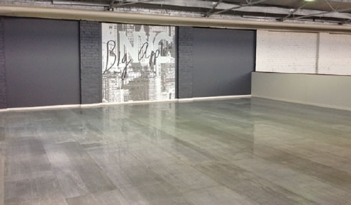polished concrete look flooring