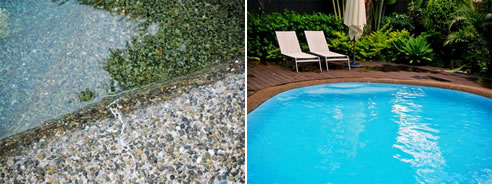 Before and After Pebblecrete Pool Rejuvenation