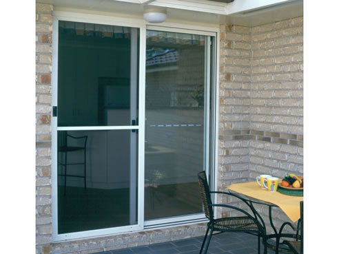 flyscreen fitted to sliding door