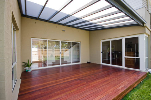 pergola and verandah attached to house