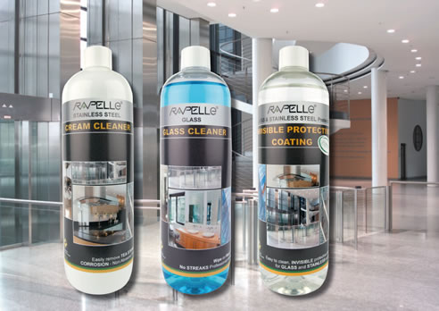 rapelle stainless steel and glass cleaners