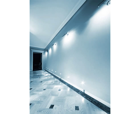 round led profile fittings in hallway