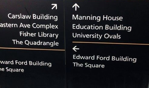 educational facility signage