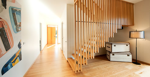 modern timber staircase