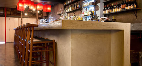 moroccan plaster finish restaurant bar