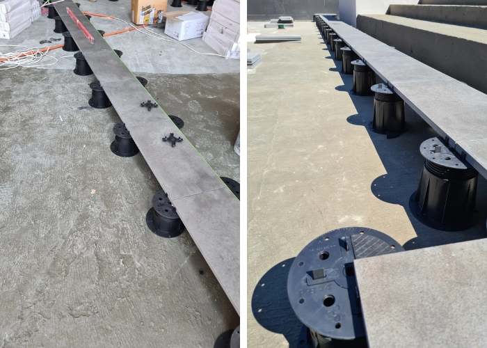 Adjustable Pedestals for Podium Paving by Pasco
