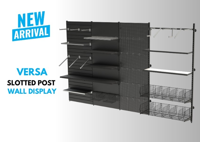 Slotted Wall Display System for Retail Shops by SI Retail