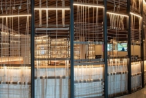 	Woven Rope Screens for Restaurant Booths by Di Emme	