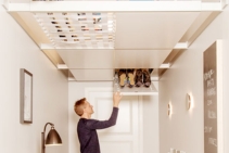 	Shoe Ceiling Storage by Attic Ladders	