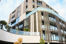 Dry Glazed Balustrade for the Elke Apartments from Axiom Group